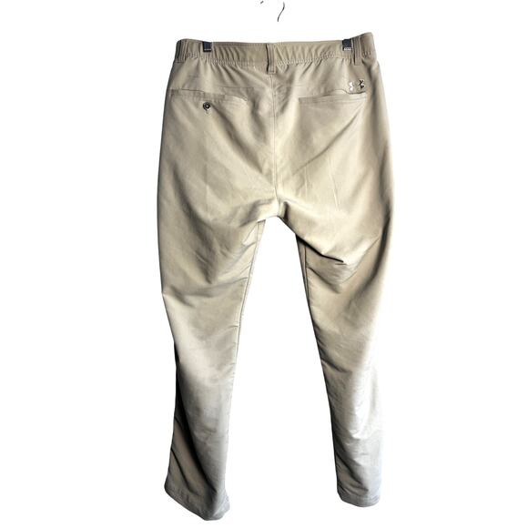 Under Armour Men’s 36x30 Khaki Performance Stretch Nylon Pants - Picture 4 of 7
